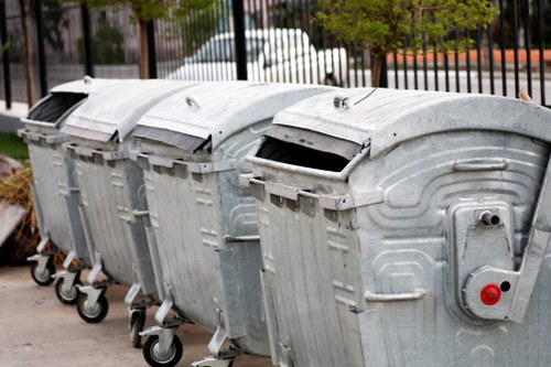 Commercial waste removal services in action