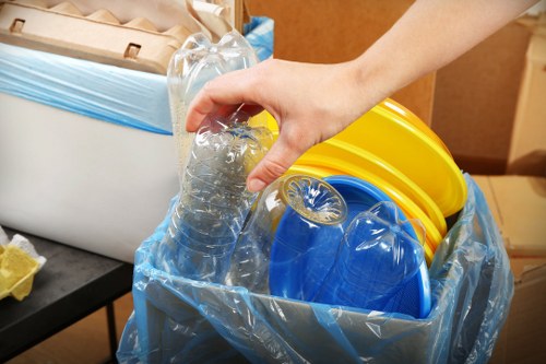 Office furniture being removed by clearance professionals